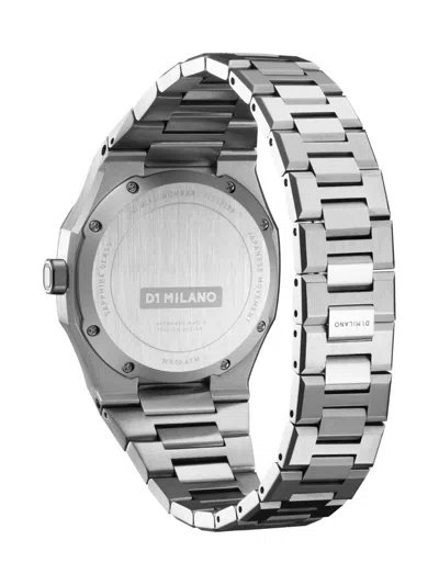 D1 Milano Green Scarabeo Ultra Thin Bracelet 40mm Stainless Steel Quartz Watch In Green/silver