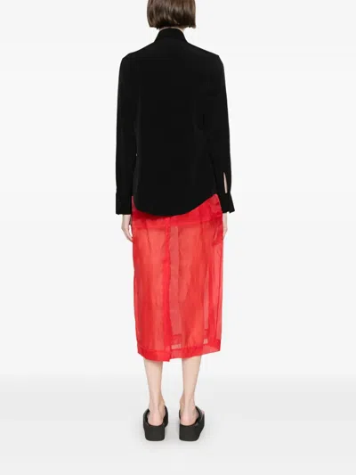 Yohji Yamamoto Drape-panel Shirt In Black