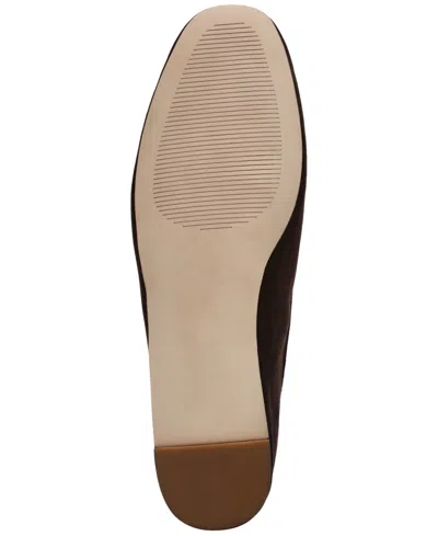 Steve Madden Leni Flat In Chocolate Suede
