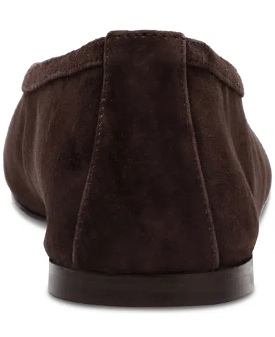 Steve Madden Leni Flat In Chocolate Suede