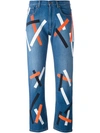 CHRISTOPHER KANE printed bolster jeans,MACHINEWASH