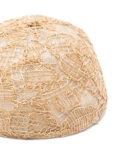 Ermanno Scervino Dome Baseball Cap In Neutrals