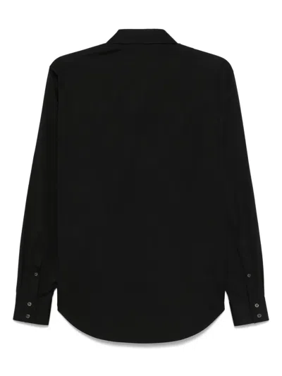 Alexander Mcqueen Metal Detail Long Sleeves Point Collar In Black