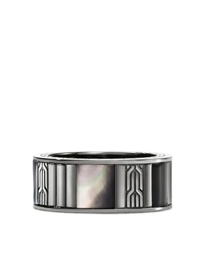 John Hardy Carved-chain Ring In Silver