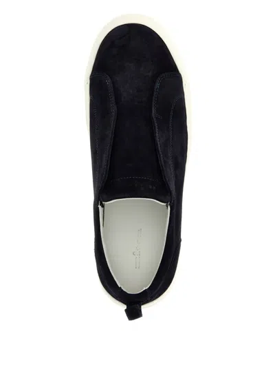 Kiton Suede Slip-on Sneakers In Blue