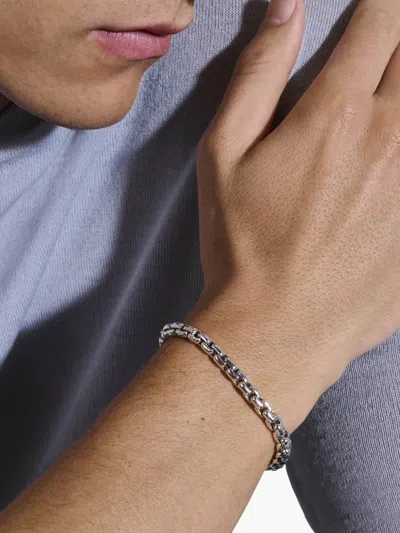 John Hardy Sterling Silver Chain Box Chain Bracelet In Gray