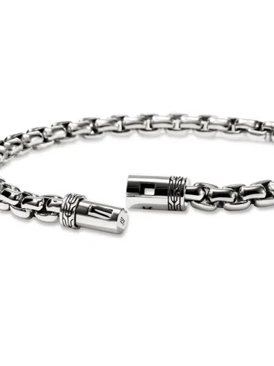 John Hardy Sterling Silver Chain Box Chain Bracelet In Gray