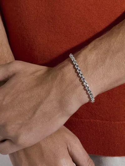 John Hardy Sterling Silver Chain Box Chain Bracelet In Gray