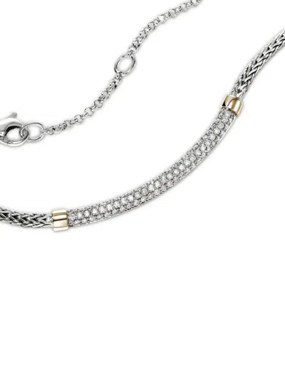 John Hardy Jh Essential Diamond Necklace In Silver