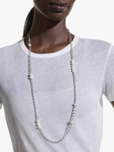 John Hardy Surf Silver Link Necklace In Sterling Silver