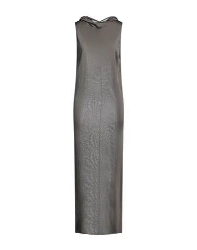 Isabel Benenato Woman Maxi Dress Lead Size 8 Viscose In Grey