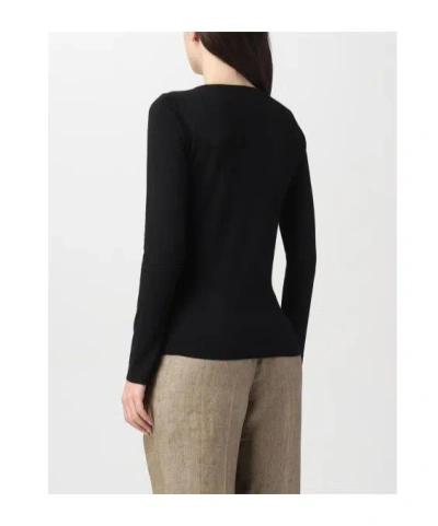 Brunello Cucinelli Boat Neck Cashmere & Lurex Knit Sweater In Black