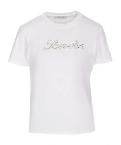 Lanvin Sequin T-shirt In White