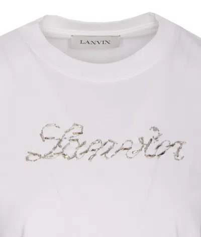 Lanvin Sequin T-shirt In White