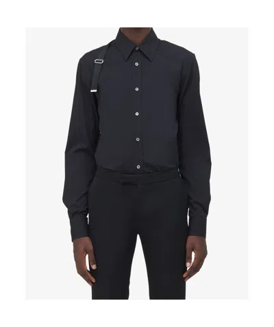 Alexander Mcqueen Alexander Mc Queen Harness Shirt With T Buckle In Black