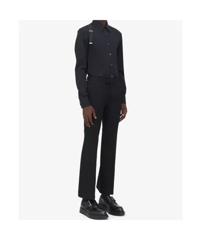 Alexander Mcqueen Alexander Mc Queen Harness Shirt With T Buckle In Black