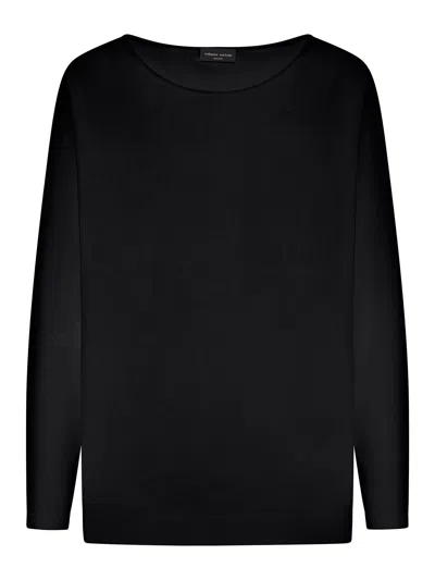 Roberto Collina Oversized Sweater In Black