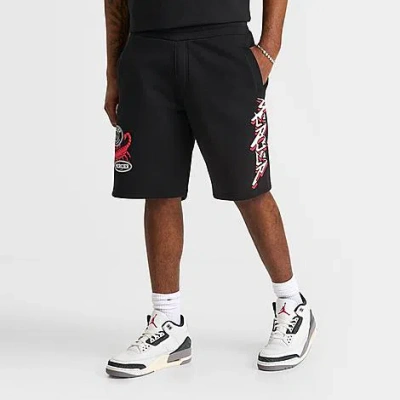 Mercier Men's Stinger Fleece Shorts In Black/red