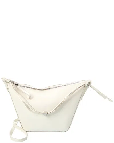 Loewe Hammock Mini Leather Hobo Bag In White