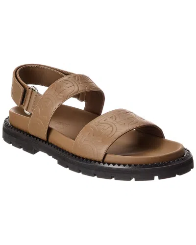 Ferragamo Notorius Leather Sandal In Brown