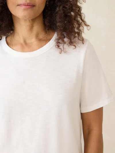 Faherty Sunwashed Regenerative Cotton Essential T-shirt In White