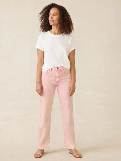 Faherty Sunwashed Regenerative Cotton Essential T-shirt In White