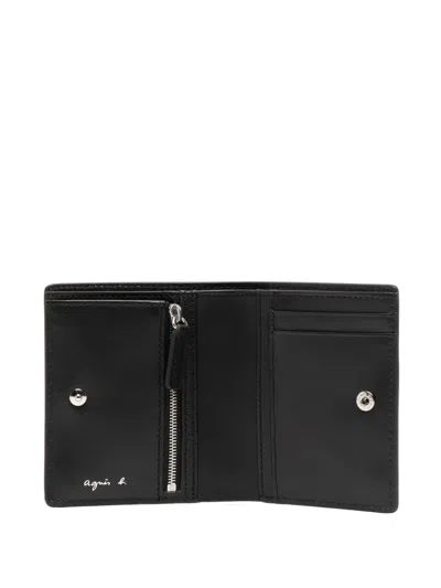 Agnès B. Leather Wallet In Black
