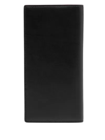 Agnès B. Leather Long Wallet In Black