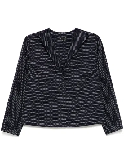 Agnès B. Dot Shirt In Blue