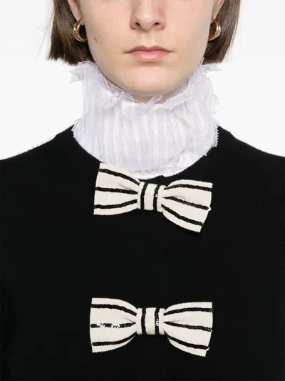 Valentino Cardigan In Lana Nera Donna In Black