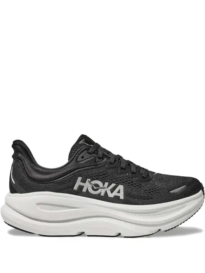 Hoka Bondi 9 Lace-up Fastening Sneakers In Black