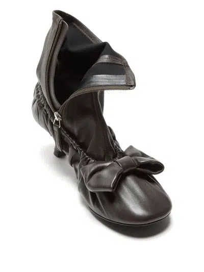 Acne Studios Leather Boots In Brown