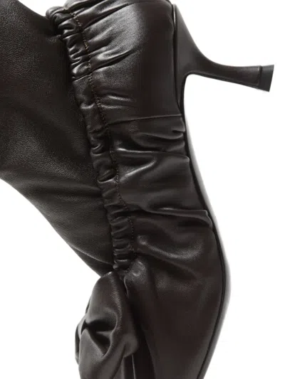 Acne Studios Leather Boots In Brown
