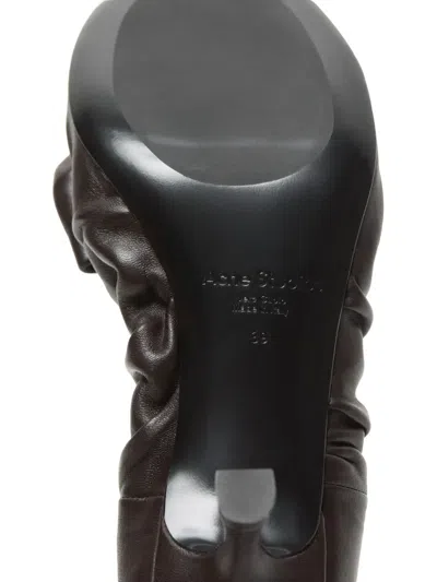 Acne Studios Leather Boots In Brown