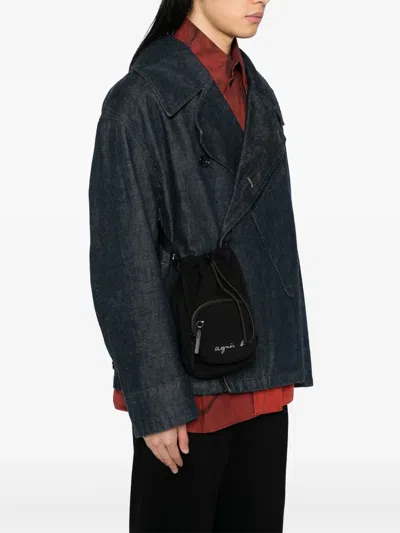 Agnès B. Mini Nylon Shoulder Bag In Black