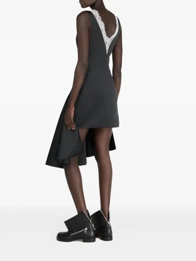 Jw Anderson Draped Dress With V-neckline In Black