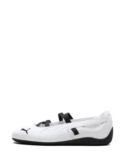 Puma Speedcat Elastic Strap Ballet Flat In White