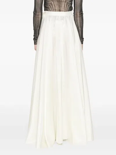 Mm6 Maison Margiela Flowy Sheer Overlay Maxi Skirt In White
