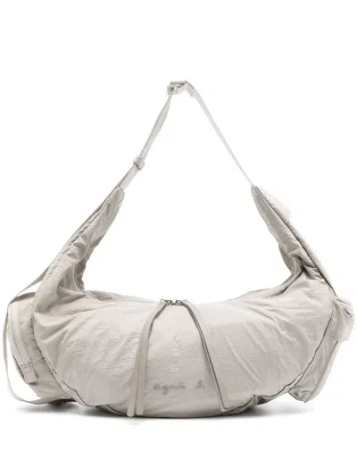 Agnès B. Nylon Shoulder Bag In Neutrals