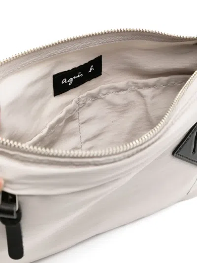 Agnès B. Canvas Shoulder Bag In Neutrals