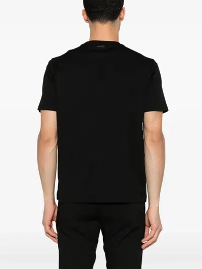 Herno Short Sleeve Crew Neck T-shirt In Black