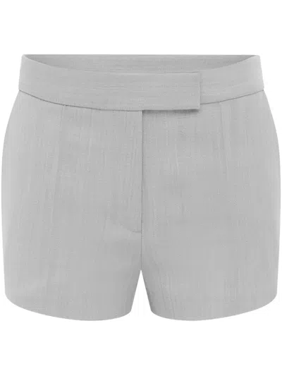 Alex Perry Wool Mini Shorts In Grey