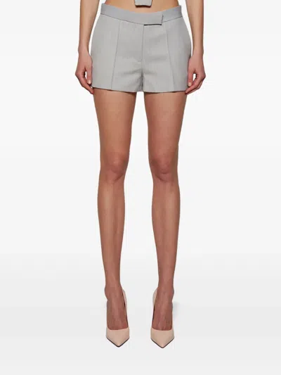 Alex Perry Wool Mini Shorts In Grey