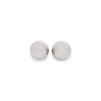 Givenchy Spherical Curve Stud Earrings In Silver