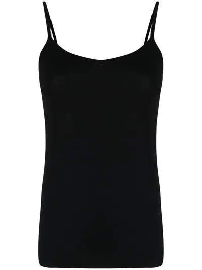 Wolford Fitted Silhouette Spaghetti Straps Stretch Top In Black