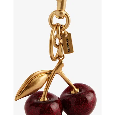 Coach Womens Red Apple Cherry Bag Charm In Red Apple