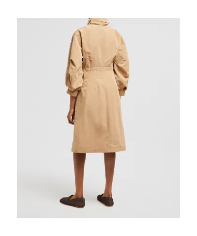 Moncler Technical Nantes Parka In Brown