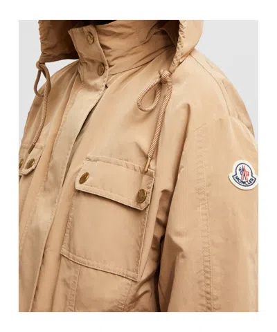 Moncler Technical Nantes Parka In Brown