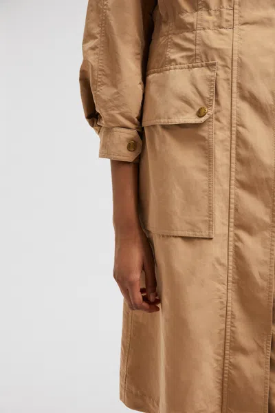 Moncler Technical Nantes Parka In Brown