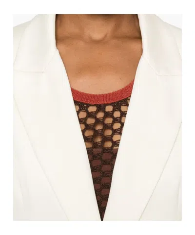 Forte Forte Women Cotton Single-breasted Blazer Jacket In White